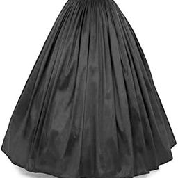 Full Length Long Flared Silk Skirt-image-26