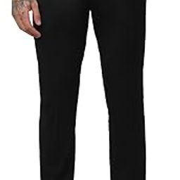 Men Solid Non Pleated Regular Fit Mid Rise Formal Trousers for Men | Formal Pants for Men | Formal Wear Regular Fit Trousers for Men (P_MTRF00146A)-image-57