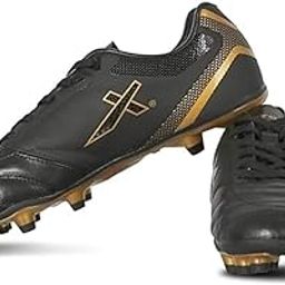 Vector X Men's Blaze Series Lightweight Football Shoes with TPU Sole & Superior Grip - Black/Gold-image-27