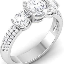 14k (585) White Gold Ring for Women-image-70