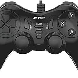 Ant Esports GP130 Wired Gamepad for PC, PS3, Android TV, Laptop – Dual Vibration USB Controller with Turbo Mode, 14 Buttons, Plug & Play, Ergonomic Design, Compatible with Windows & Steam_ Black-image-6