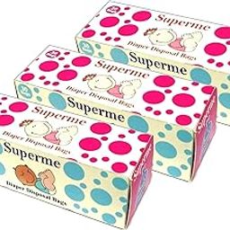 Bentalls Superme Baby Diaper Disposal Bags 3 Packs of 30 Bags each - Total 90 Bags | Leak-Proof Bags for Discreet Disposal of Diapers |-10
