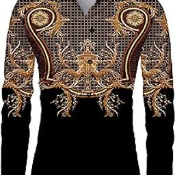 Slowrose Men's Polycotton Fully Digital Printed Unstitched Shirt Fabric Piece For Men And Boys (2.25 Meter) (Maroon)-image-80