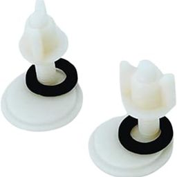 KINIK Plastic Toilet Seat Cover Hinges | Round Short Clamp for Western Toilet | Durable Replacement Hinge Set | White (1 Pair)-picture-6