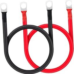 Merishopp 2x Generic AWG 5 Gauge Battery Cables Battery Inverter Cables for Solar 100cm | Home & Garden-image-27