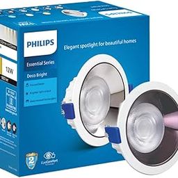 PHILIPS 12 Watt Black Reflector LED Ceiling COB Round Spot Light with Focused Beam | Cut Out: 102mm | Warm White, Pack of 1 (Deco Bright)-image-93