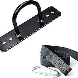 Fit Fusion® Fitness Battle Rope Anchor Strap kit and Wall Mount Anchor for Battle Rope, Crossfit Ropes for Home/Gym, Yoga Swings Hammocks, Boxing Equipment (Black)-image-32
