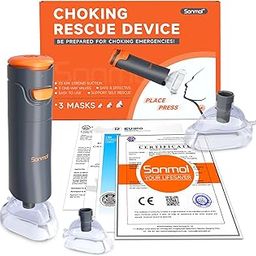Automatic Anti Choking Device for Kids and Adults, Choking Rescue Device with 3 Masks, Portable Airway Suction Device for Children and Adults, First Aid Kit Portable and Lightweight-30