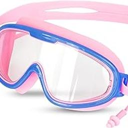 Storite Adult Swim Goggles | Anti-Fog, Anti-UV, Leak-Proof Big Frame Swimming Goggles for Men Women | Lightweight & Comfortable for Water Sports - Pink-image-64
