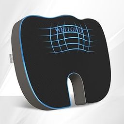 WELLGIVER Memory Foam Coccyx Seat Cushion for Tailbone & Back Pain Relief–Orthopedic Chair Pad for Office, Car, Home U-Shaped Comfort Seat Support for Sciatica, Lower Back Pain | 18 x 15 x 3 Inch-4