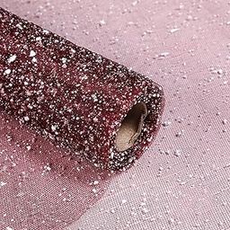 Pandeji Flower Wrapping Mesh DIY Snow Dot/Net Yarn for Floral Bouquet and Chocolates Wrapping 4Yards/50CM Width (Wine Color)-image-39