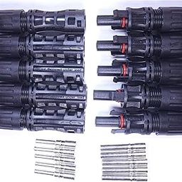 Kenbrook Solar 10 Sq. mm MC-4 Connectors 1500V 70A, for 10 Sq. MM Wires Only 1500 Volt 70 AMP (Pack of 5)-26