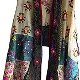 Phulkari Dupatta with Traditional Bagh Embroidery and Mirror Work-image-87