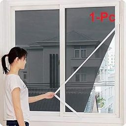 YEEBAY Polyester Insect Fly Net Protection Window Mosquito Mesh Net for Home & Office (4X7 Ft_Black)-image-5