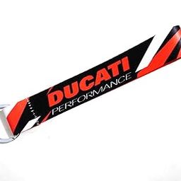 Duca Performance Motorcycle Bike Car Tag (6 X 1 Inch) Cloth Multicolor Keychain-37