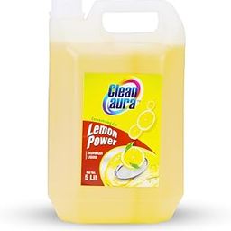 Clean Aura Dish Wash Liquid | Concentrated Gel with Lemon Power | Gentle on Hands, Tough on Grease | 500ml, 1ltr, 5ltr (5 ltr)-image-57