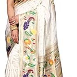 Women's Paithani Soft Silk Saree with Unstitched Blouse Piece-picture-36