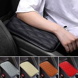 Automaze Center Console Arm-rest Cover Pad Universal Fit for SUV/Truck/Car, Car Armrest Seat Box Cover, Leather Auto Armrest Cover (Black)-image-29