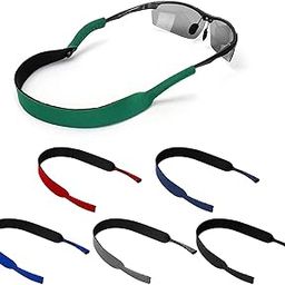 Neoprene Glasses Strap - Premium Adjustable No Tail Sunglass and Eyewear Retainer Holder for Sunglasses, Eyeglasses, or Prescription Glasses - 6 Pcs, multi, Universal-31