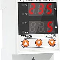 EuroControls Euro Controls Automatic Adjustable Over/Under Voltage/Over Current Protector EVP71R with Auto Recovery Switch - Volt & Amp Meter - Din Rail Mount - Single Phase - 63Amps 220V-image-32