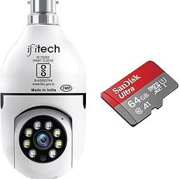 IFITech Indoor Security HD 2MP CCTV WiFi Bulb Camera | Pan/Tilt (PTZ) | 256GB SD Card Support (64GB SD Card Included) | Perfect for Home, Shop, Godown & Office Monitoring [2024 Model]-picture-13