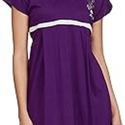 Women's Hosiery, Nursing, Feeding, Maternity Knee Length Nighty - Zip Opening at Bust - Before and After Baby Multipurpose Nighty-image-54