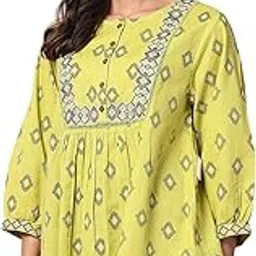 zelena Maternity Zipless Feeding Top for Women | Cotton Pre & Post Pregnancy Tops for Pregnant Woman | Ikkat Printed Top for Easy Breastfeeding with Pockets for Mothers-picture-40