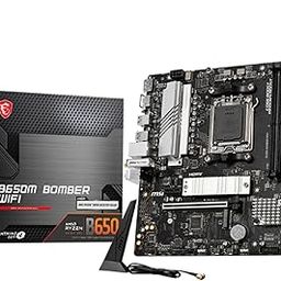 MSI B650M Bomber WiFi Motherboard, Micro-ATX - AMD Ryzen 9000/8000/ 7000 Series Desktop Processors, Socket AM5 - DDR5 Memory Boost 7800+ MT/s (OC), PCIe 4.0 x16 Slot, M.2 Gen4 Slot-11
