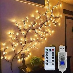 VUNIO Enchanted Willow Vine 5.5Ft Vines for Room Decor with Remote, USB Vine Lights for Wall Home Decorations with 6 Clips-image-51