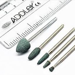 ADDLER DENTAL ABRASIVE MOUNTED ACRYLIC TRIMMING STONE BURS FOR POLISHING, &GRINDING SET OF 5 PCS-image-4