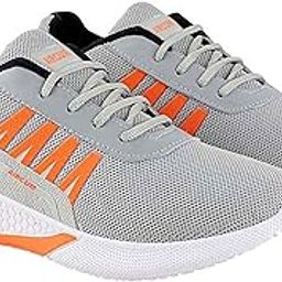 Best Running Shoes, Training Shoes, Gym Shoes, Sports Shoes Sneakers for Men - Orange-Grey-image-73