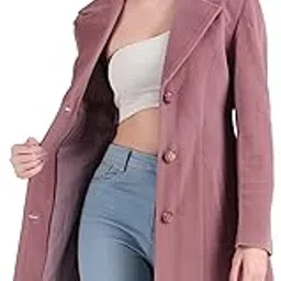 brazo Women’s Long Winter Coat |Classic Professional Style, Overcoat with Notch Lapel & Button Closure | Stylish Formal & Casual Wear-picture-21