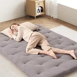 IMSMARTMART Mattress Futon Single Bed Mattress 36"x 72" Foldable Roll Up Tatami 2.5" Thicken Futon Mattress Multi Scene Floor Mattresses Yoga Living Room, Grey-image-84
