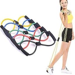 KS HEALTHCARE Chest Expander Resistance Tube Muscle Rope Workout Pulling Exerciser, Exercise Tube Sports Yoga for Men and Women - Multicolor.(Material: Rubber)-12
