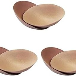 3 pairs Round Soft Bra Inserts Pads For Women Removable Sport Bra Cups inserts Mastectomy Bra Inserts For Bikini Top Swimsuit C Cup Skin-54