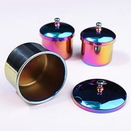 Enakshi® 3 Pieces Nail Art Dappen Dish Compact with Lid for Nail Design Tool Home Use Color Plating|Health & Beauty | Nail Care, Manicure & Pedicure | Nail Art Accessories-image-19