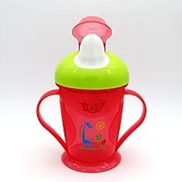 Mommas baby Silicone Rubber Classic Soft Sipper Spout Cup, (Red,Blue,Green) 200 ML 1 Piece (Red)-12
