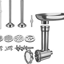 UJEAVETTE Food Grinder Attachment for KitchenAid Stand Mixer Sausage Stuffer Accessory-image-52