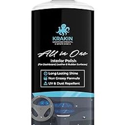 KRAKIN Car Interior Polish (500ml) | For Dashboard, Rubber, Leather & Plastic Parts | Gives New Like Gloss & Shine With Zero Dust Attraction & Long Lasting Effect-image-48