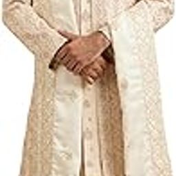 Men's Satin Sequin Dupatta (Beige)-image-42