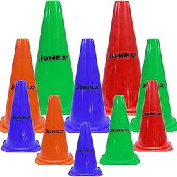 JJ JONEX Cone Marker Set, Cones Marker, Football & Cricket Training Agility Cones & Markers (20)-picture-26