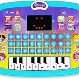 WINKY WONDER Learning Educational Computer Kids Piano Laptop with Led Screen & Music | Fun Activities Toy Computer Tablet for Kids Toddlers 1 2 3 4 5 6 + Year Old Boy and Girls, Multicolor-0