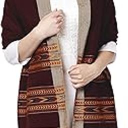 Women's Acro Wool Kullu Palla Shawl (40" X 80")-22