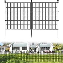 5 Panels No Dig Garden Fence for Outdoor Yard Decorative, 32 in(H) X 11.8 ft(L) Animal Barrier Fencing Rustproof Metal Wire Panel Border for Dog, Rabbits, and Patio Temporary Ground Stakes-image-30