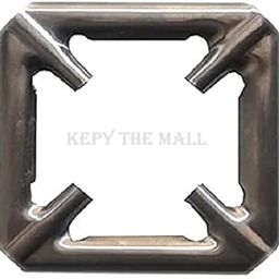 SD Heavy Quality Stainless Steel ( 2 Pcs ) LPG Gas Stove Stand, Stainless Steel Pan Support,Removable LPG Gas Stove Parts, Square for Small Utensil 12.5x12.5x1CM (Silver Steel)-image-89