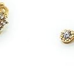 Gold plated Ad piercing nosepin bali with Red and white ad stone for Women & Girls Pack of 1 pair of nosepins (red flower full latkan pair)-image-45