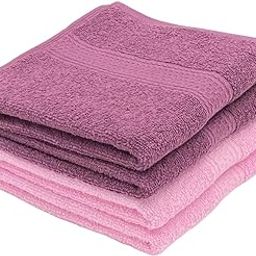 PatPug 100% Indian Ultra Soft Cotton 4 Piece Hand Towel Set, 380 GSM for Gym, Workout, Yoga, Wash Basin (Wine Red and Sweet Pink)-picture-11