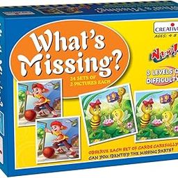 Creative’s What’s Missing?| Searching for the Missing Items in Cards| Concentration Skills | Different Level of Difficult Problem Solving Skills for Children| Picture Card Games for kids | Ages 4 & Up-image-62
