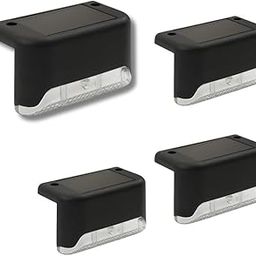 Hitexnetee ABS Plastic Solar Step Light Outdoor Led Solar Powered Deck Lights Waterproof Outdoor Lighting for Steps Stairs Paths Garden Fences Pathway-picture-13