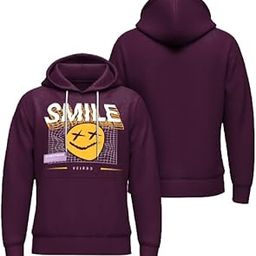 Cotton Fleece Regular Fit Hooded Sweatshirt Full Sleeves Stylish Latest Purple Graphic Printed Jumper Sweatshirt Winter Wear for Men/Boys-image-32